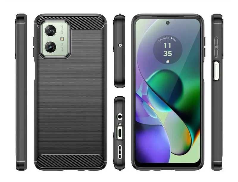 Motorola G54 G04 G14 G24 G34 G84- Удароустойчив Кейс Гръб CARBON