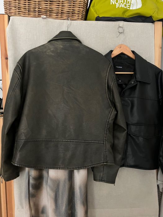 MANGO овърсайз застарено байкърско яке