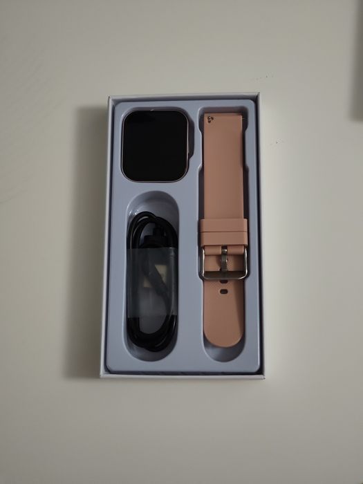 NOU Smartwatch cu ecran amoled curbat, autonomie 7 zile, subțire, monitorizare tensiune, glicemie, ritm cardiac, somn, compatibil android și IOS