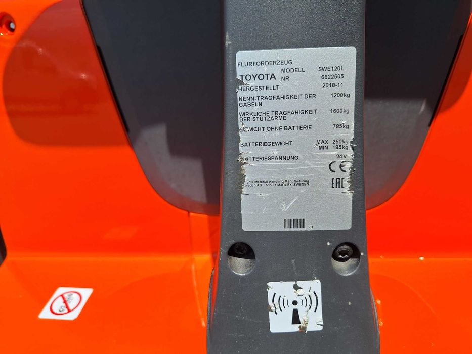 Електрически стакер Toyota SWE120L - 4150 mm