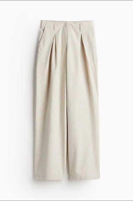 Новые широкие брюки H&M, лен, размер 44 EUR (48/52)