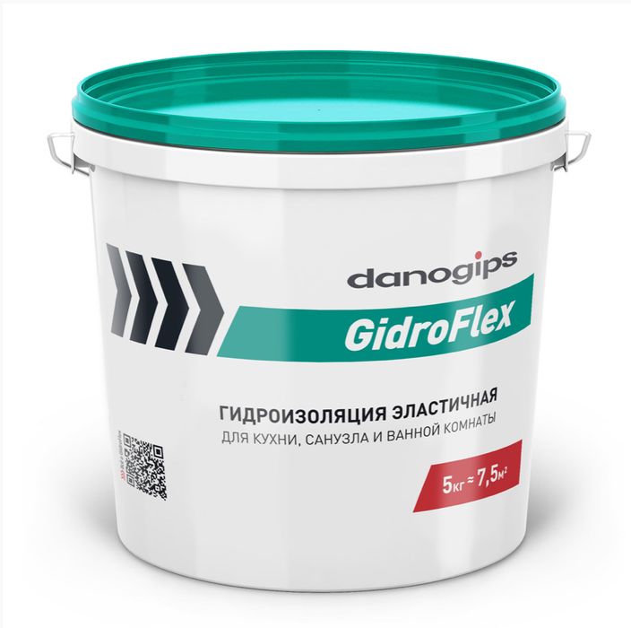 Гидроизоляция эластичная Danogips GidroFlex 5кг Шитрок
