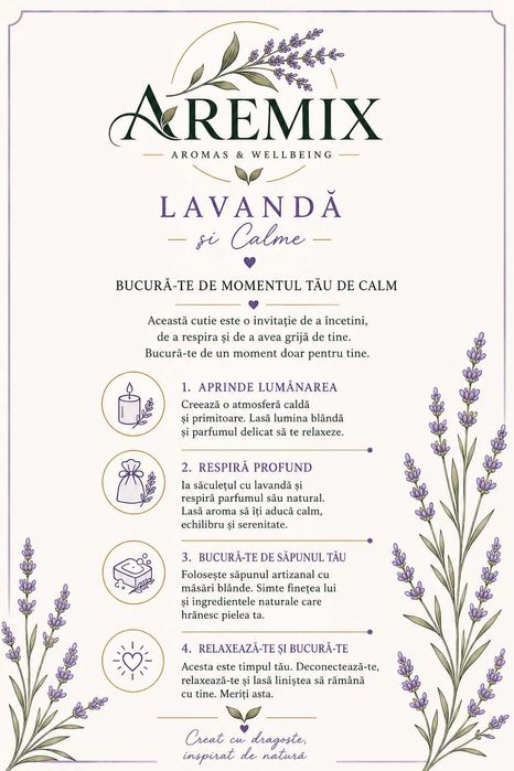 Set cadou pentru îngrijire personală Lavandă si calme