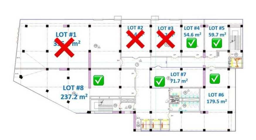 LOT #5 — 59,7 м² Компактный premium офис в бизнес центре KUBC