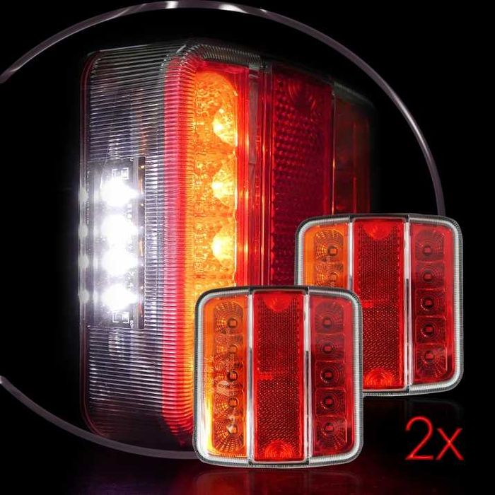 Комплект 2 броя LED стопове 10 см 12V-24V за камион ремарке бус
