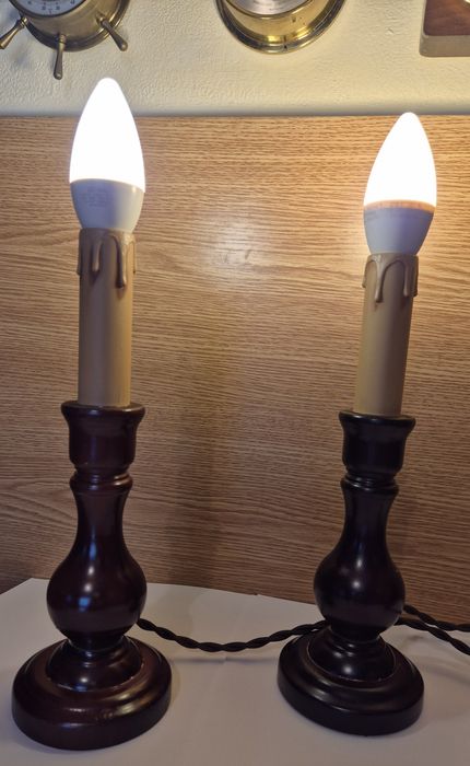 2buc Veioză/Lampă tip sfeșnic lumânare electrică funcțională