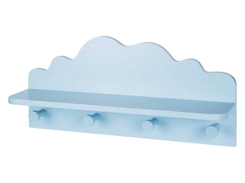 НОВИ! Детска закачалка с рафт 2в1 бял син розов