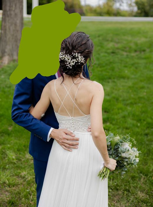 Rochie de mireasă Sophie - Divine Atelier, stil boho, mărimea S, mătase și dantelă