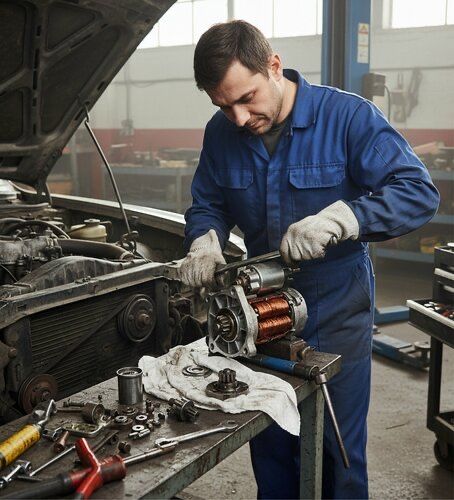 Ремонт стартера генератора компрессора заправка кондиционера