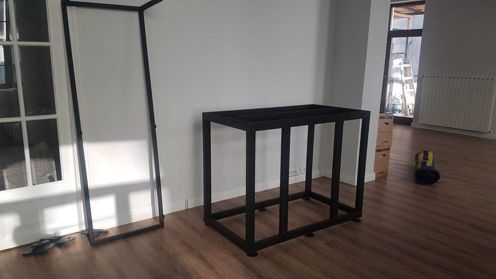 Acvariu marin rimless din sticlă ultraclear + sump + stand metalic
