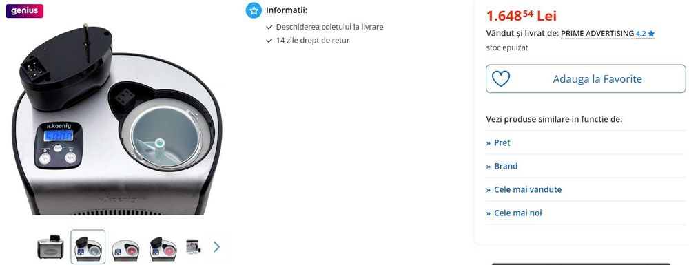 Aparat - Masina de Inghetata Koenig