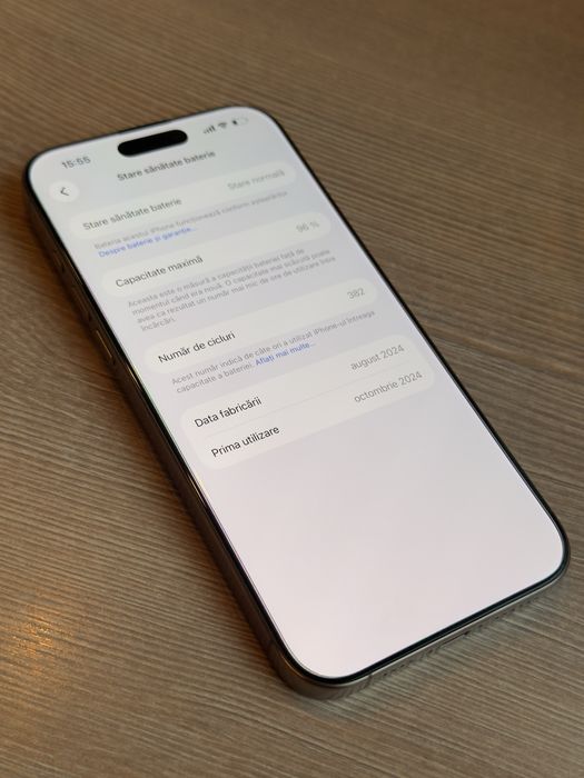 iPhone 16 Pro Max 256GB 96% Sanatate Baterie Full Box E-sim