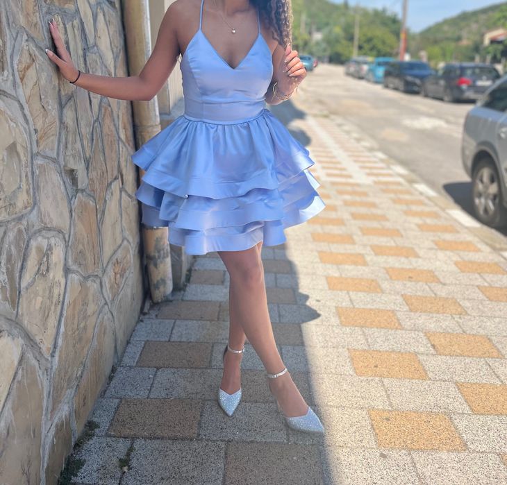 Светло синя дамска рокля