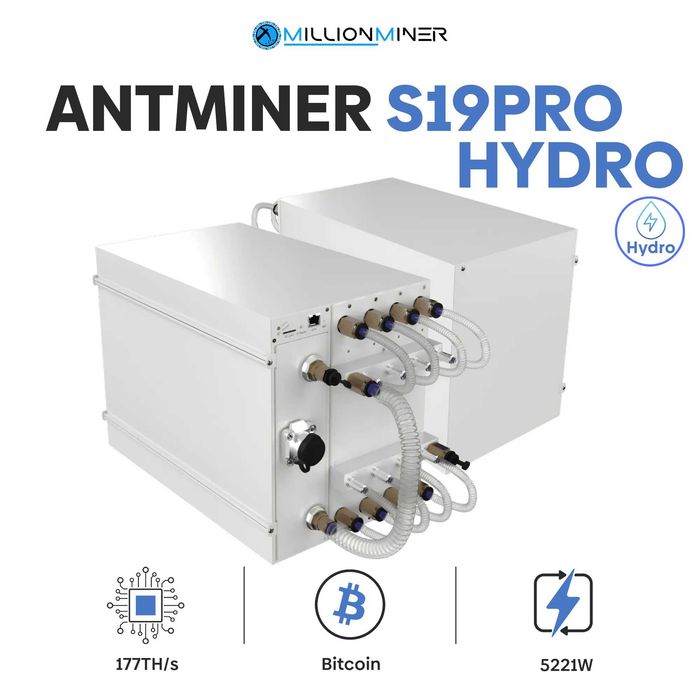 Antminer s19pro+ hydro 198TH BITCOIN   Antminer s19 Pro Hydro 184TH  Antminer s19K Pro 120TH   Water cooling 12 kw kit