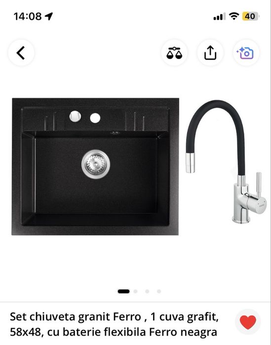 Chiuveta bucatatrie ferro