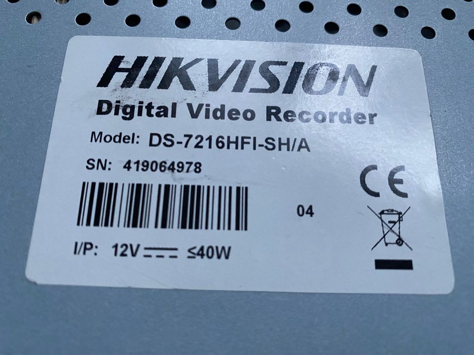 DVR Hikvision DS-7216HFI-SH/A