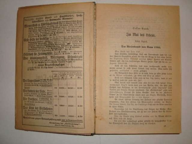 Carte veche in germană,,Kaiser Josef"