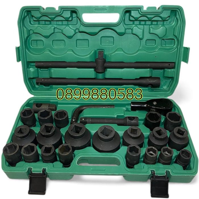 Гедоре STAHLMAYER – 26 части, 3/4" & 1", ударни вложки CR-MO 21–65 мм