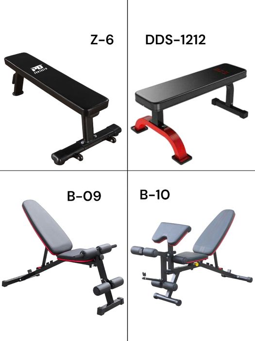 Скамья для упражнений Лежак для пресса и гантелей Разного модели