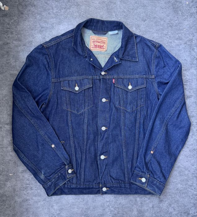 Geacă vintage Levi's de blugi albastru închis Trucker original marime XXL