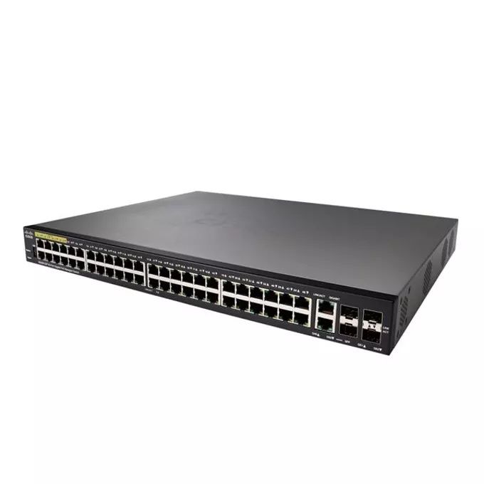 Суич Cisco SG350-52P, 1000Mbps, 48 порта, 48x 10/100/1000 (PoE+) + 2x