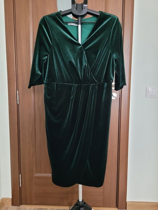 Rochie catifea verde smarald