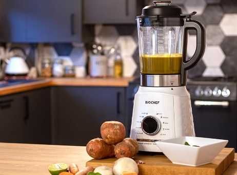 Вакуумен блендер BioChef Aurora 1000W Смути Шейк Супи Стъклена кана