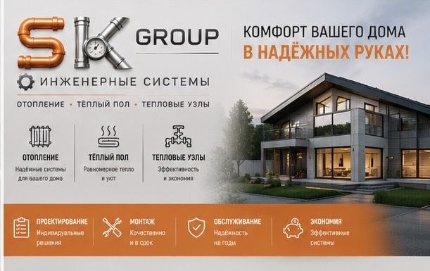 Монтаж отопление, теплый пол