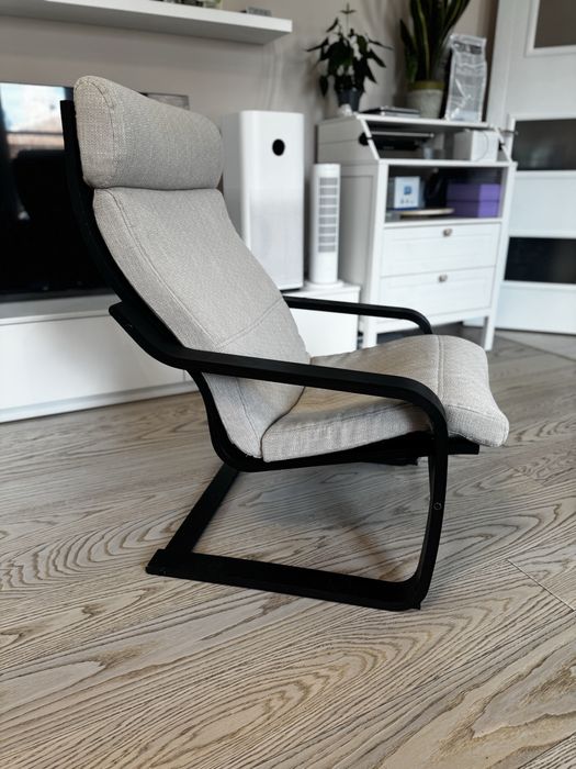 Фотьойл IKEA ПОАНГ/POÄNG - черна рамка
