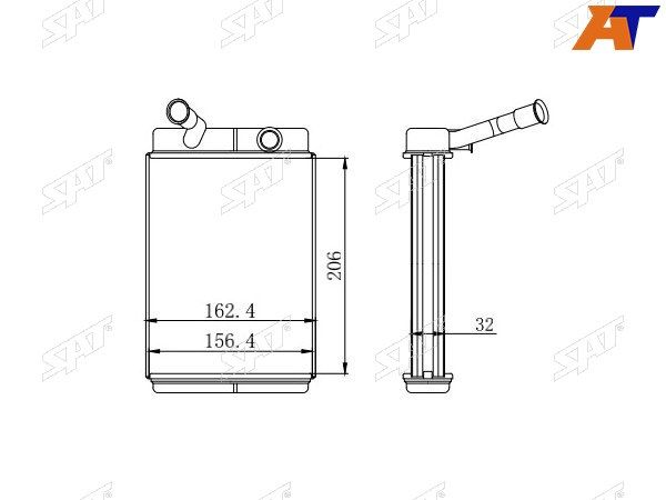 Радиатор печки Toyota Camry