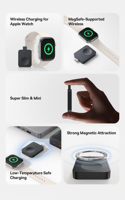 Baseus беспроводная зарядка для Apple watch s1-10 версий 2,5w