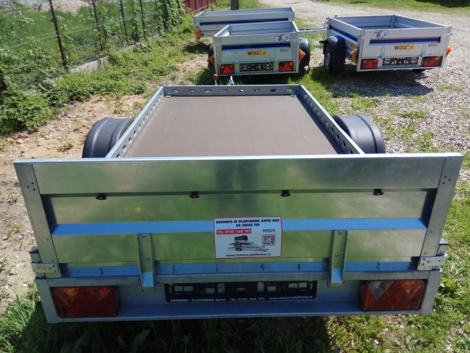 Remorca ATV 750kg, Repo ( 260 cm x 135cm), 1 axa , NOUA, OFERTA!