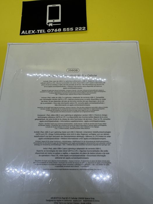 Alex-TEL® Apple iPad 9 (2021) 10.2 256GB Cellular Sigilat Nou