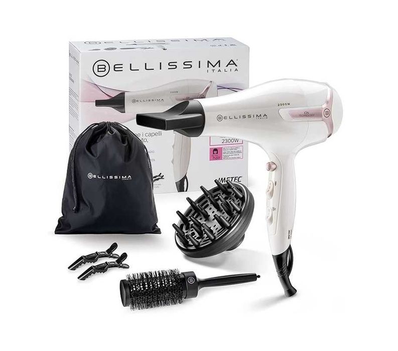 Сешоар Bellissima K9 2600 Light 2300W Бързо Изсушаване , Йонен , Дифузер и четка