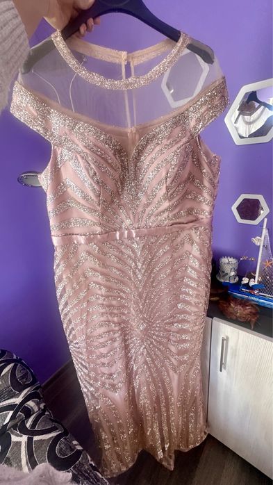 Елегантна вечерна официална рокля, голям размер XL