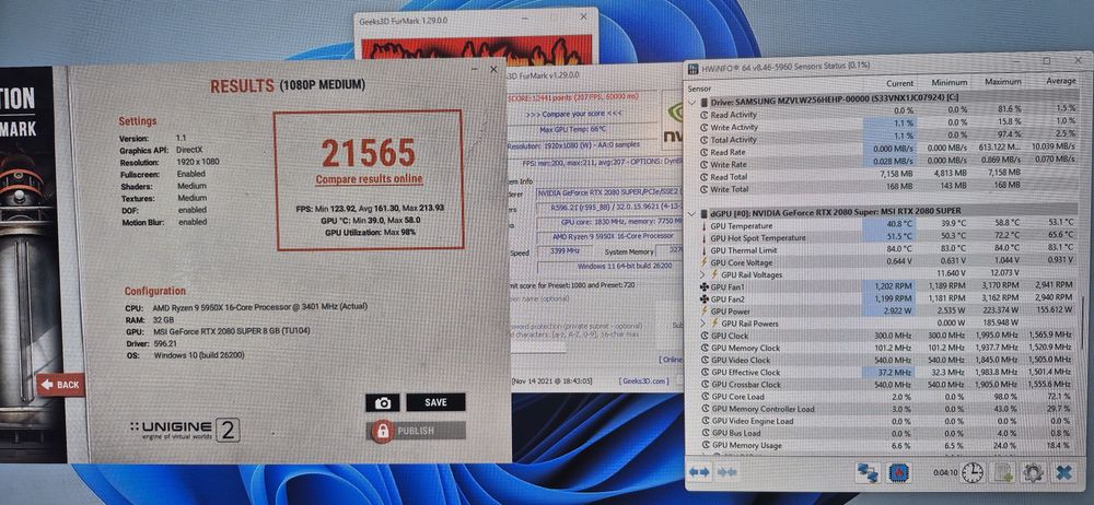 Placa video gaming RTX 2080 SUPER 8GB GDDR6