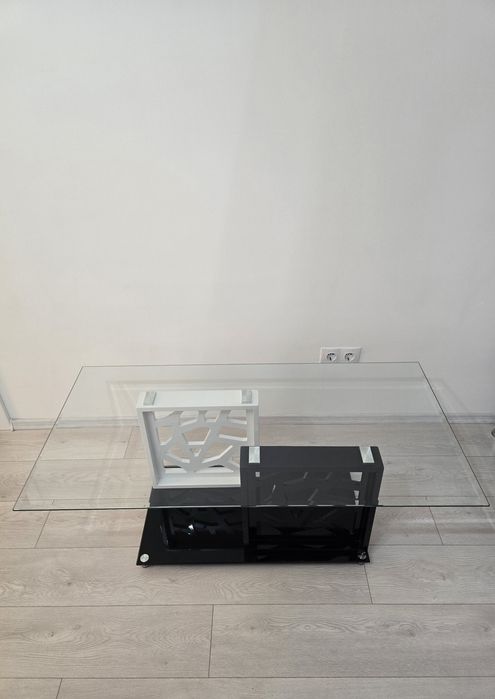 Masa masuta  sticla cafea living  120x60x46