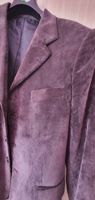 Sacou superb barbatesc din catifea raiata