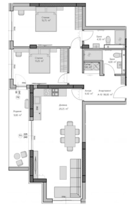 Тристаен апартамент в модерен жилищен комплекс, кв. Христо Смирненски