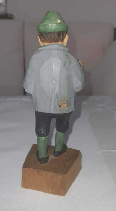 Statuetă veche din lemn sculptată manual Jaschke Pretzl - Autentică