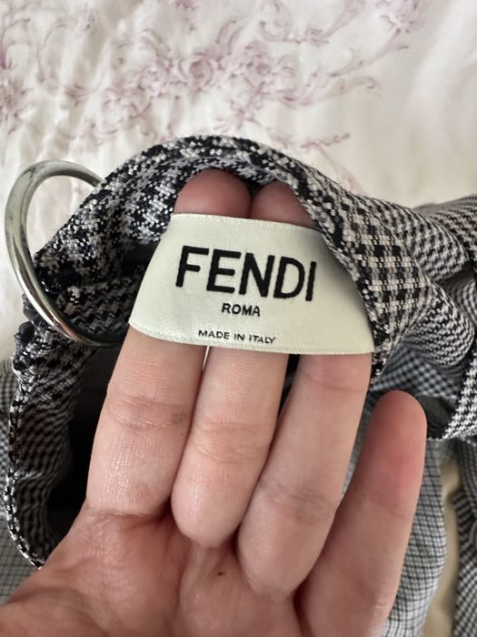FENDI Серое замшевое платье