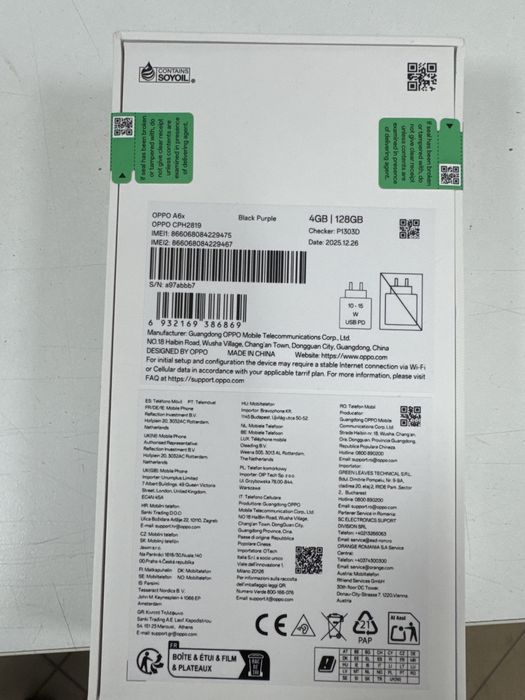 OPPO A6x 4gb/128gb