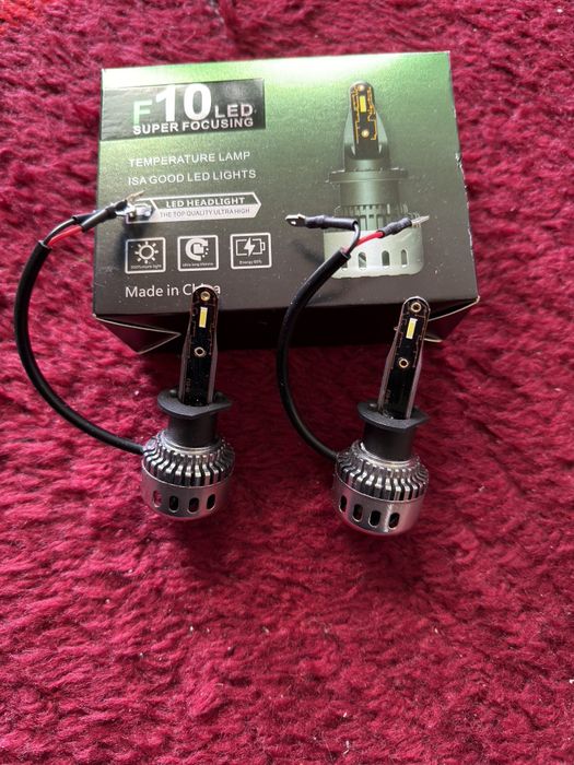 Комплект 2 LED крушки H7, F10, SuperLED, 120W, 9000Lm