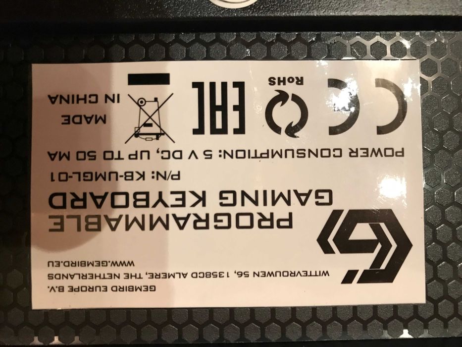 чисто нова програмируема геймърска клавиатура GEMBIRD