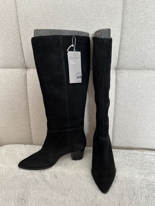 Cizme piele intoarsa H&M noi cu eticheta marime 36