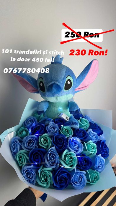 Buchet de flori cu stitch