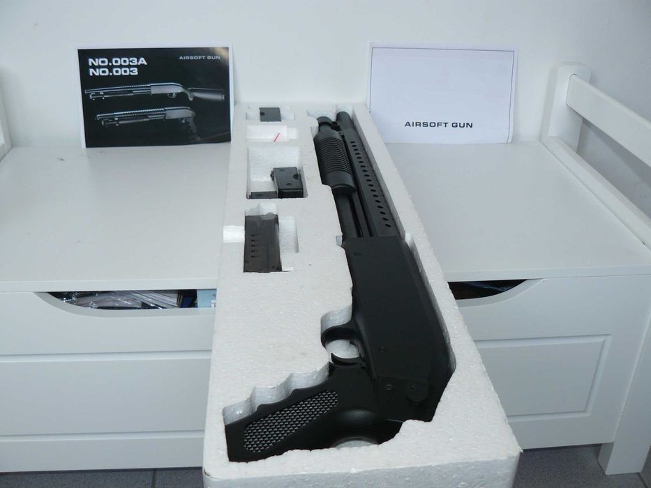 Pusca Shotgun Airsoft Mossberg 590 Short 003 AGM,Noua,Armare Manuala/Arc 1,1 Joule