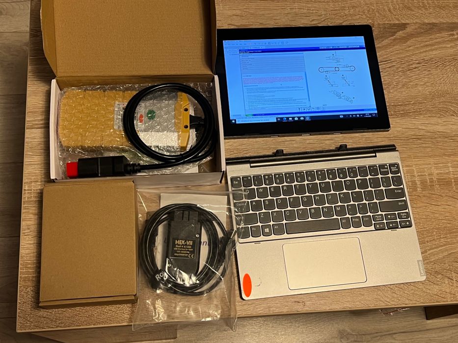 Kit tableta / laptop  Lenovo D330 + tester / diagnoză delphi 2021 + VCDS 2025