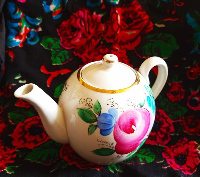 Чайник,коса, фарфор СССР