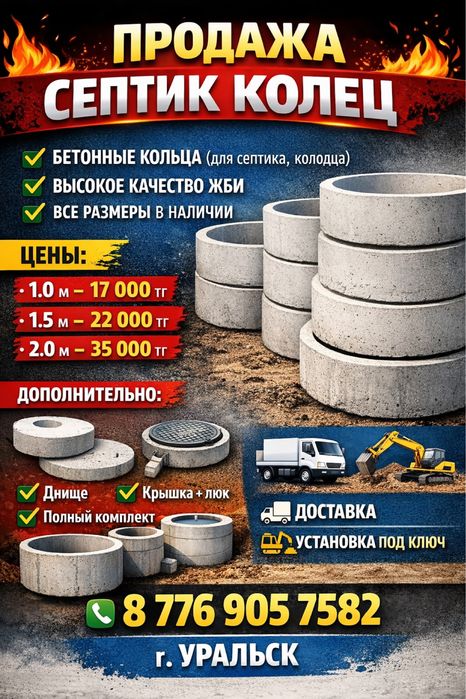 Кольца для септик и цемент